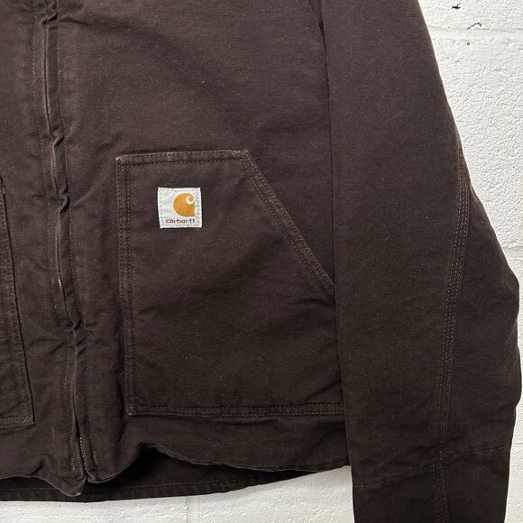 Vintage Carhartt Sherpa-Lined Jacket “Dark Brown” WJ022 DKB - Picture 3 of 10